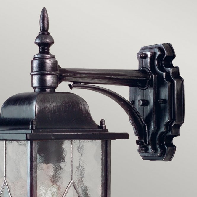 Wexford Down Wall Lantern with black/ silver finish