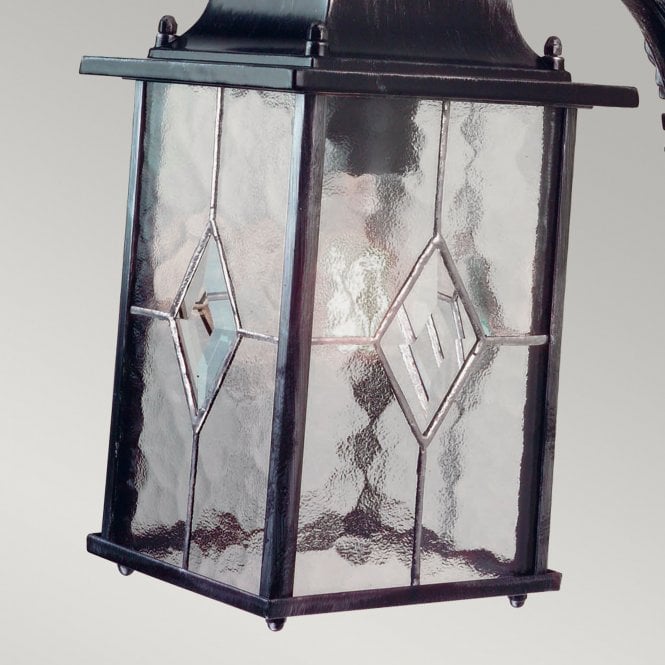 Wexford Down Wall Lantern with black/ silver finish
