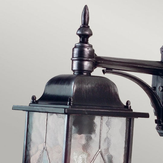 Wexford Down Wall Lantern with black/ silver finish