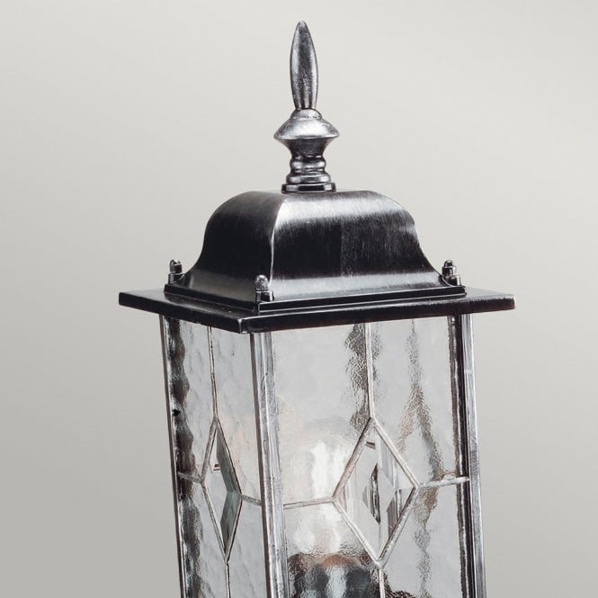 Wexford Pedestal Lantern with black/ silver finish