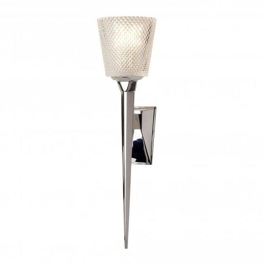 Verity 1 Light Bathroom Wall Light In Polished Chrome Finish