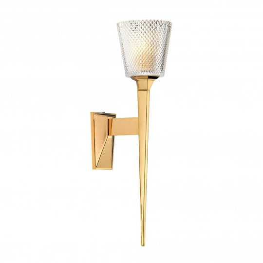 Verity 1 Light Bathroom Wall Light In Polished Gold Finish
