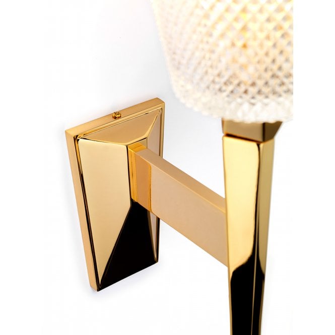 Verity 1 Light Bathroom Wall Light In Polished Gold Finish
