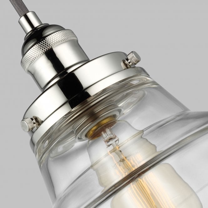 Baskin 1 Light Pendant In Polished Nickel Finish