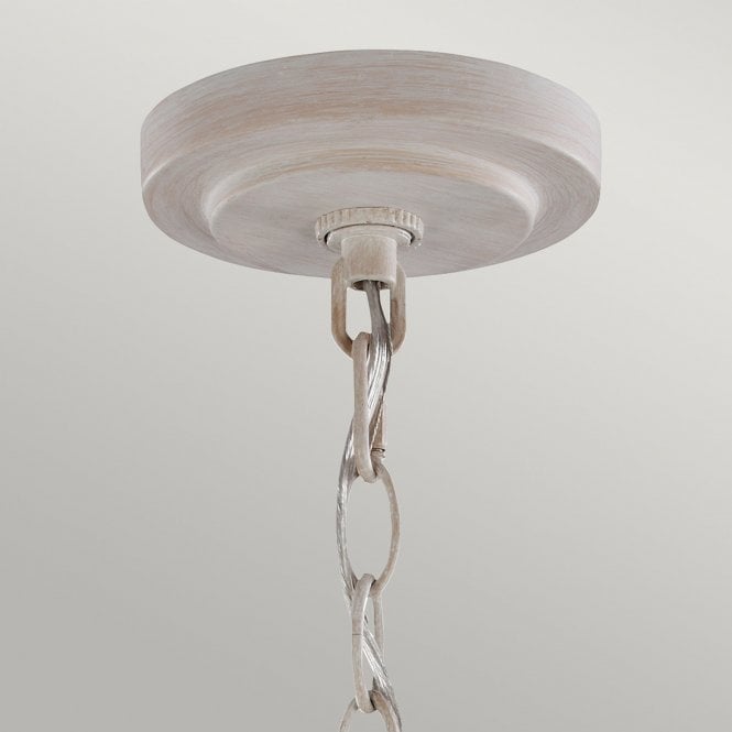 Hartsville 5 Light Chandelier In Chalk Washed / Beachwood Finish