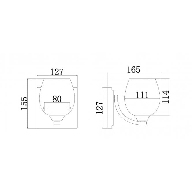 Kalli 1 Light Bathroom Wall Light In Polished Chrome Finish