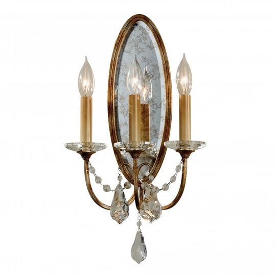 Valentina 3 Light Wall Light In Oxidized Bronze Finish