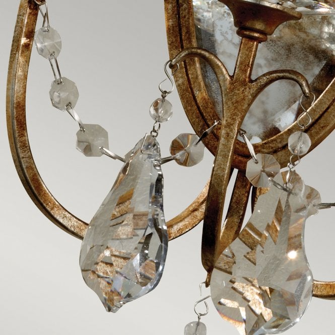 Valentina 3 Light Wall Light In Oxidized Bronze Finish