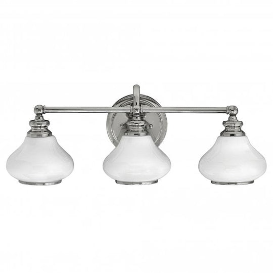 Ainsley 3 Light Bathroom Wall Light In Polished Chrome Finish
