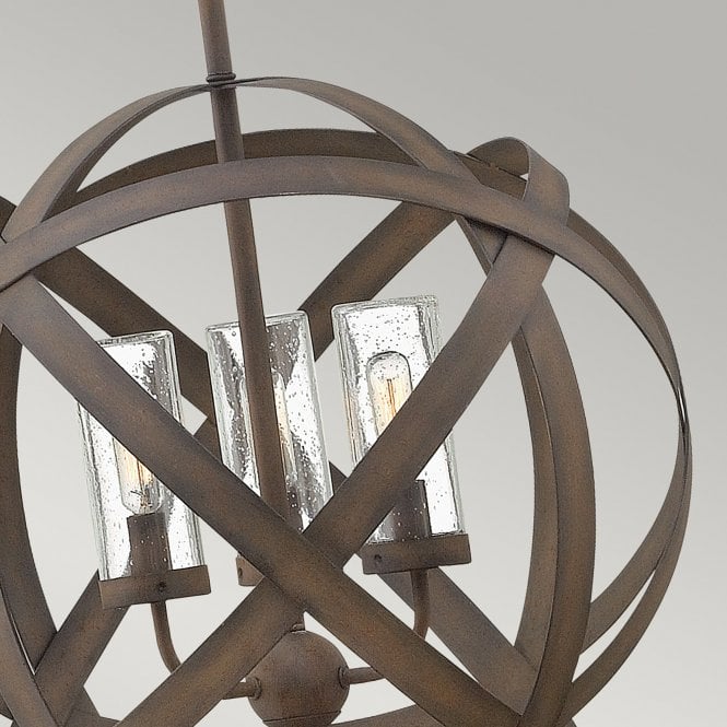 Carson 3 Light Outdoor Chandelier In Vintage Iron Finish