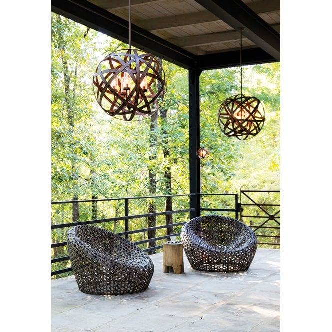 Carson 5 Light Outdoor Chandelier In Vintage Iron Finish