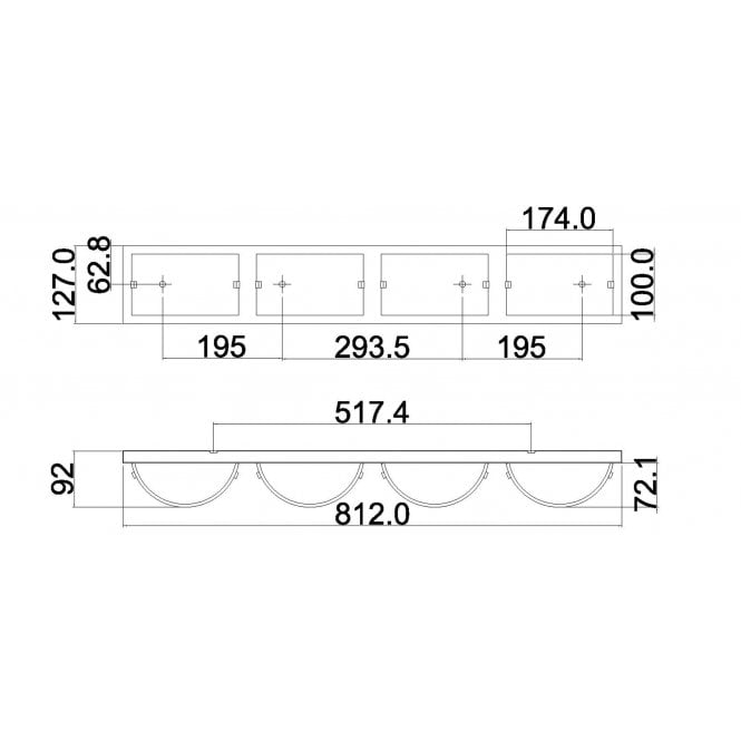 Daphne 4 Light Bathroom Wall Light In Polished Chrome Finish