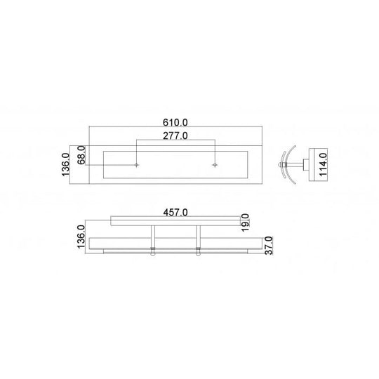 Duet 3 Light Bathroom Wall Light In Polished Chrome Finish