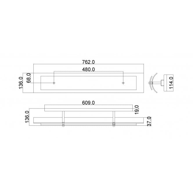 Duet 4 Light Bathroom Wall Light In Polished Chrome Finish