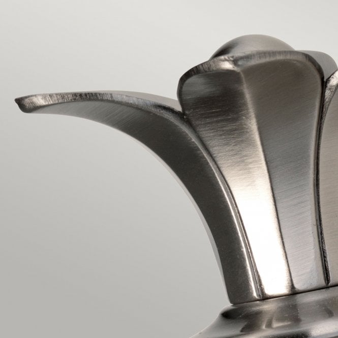 Plantation 1 Light Bathroom Wall Light In Polished Antique Nickel Finish