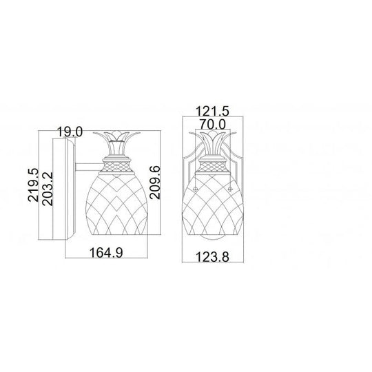 Plantation 1 Light Bathroom Wall Light In Polished Antique Nickel Finish