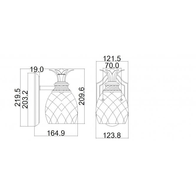 Plantation 1 Light Bathroom Wall Light In Pearl Bronze Finish