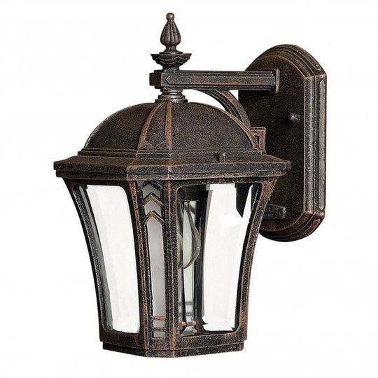 Wabash 1 Light Small Wall Lantern In Mocha Finish