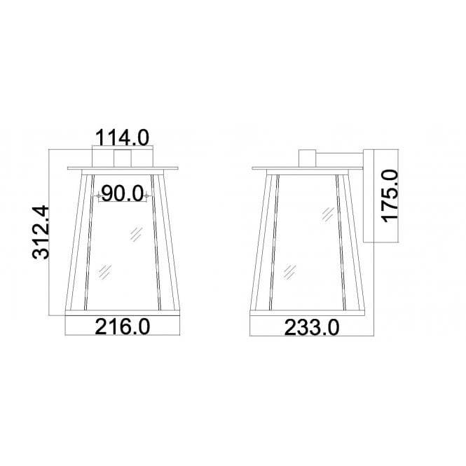 Walker 1 Light Medium Wall Lantern In Buckeye Bronze Finish