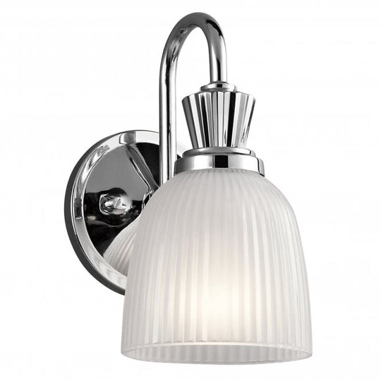 Cora 1 Light Bathroom Wall Light  In Polished Chrome Finish