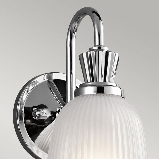 Cora 1 Light Bathroom Wall Light  In Polished Chrome Finish