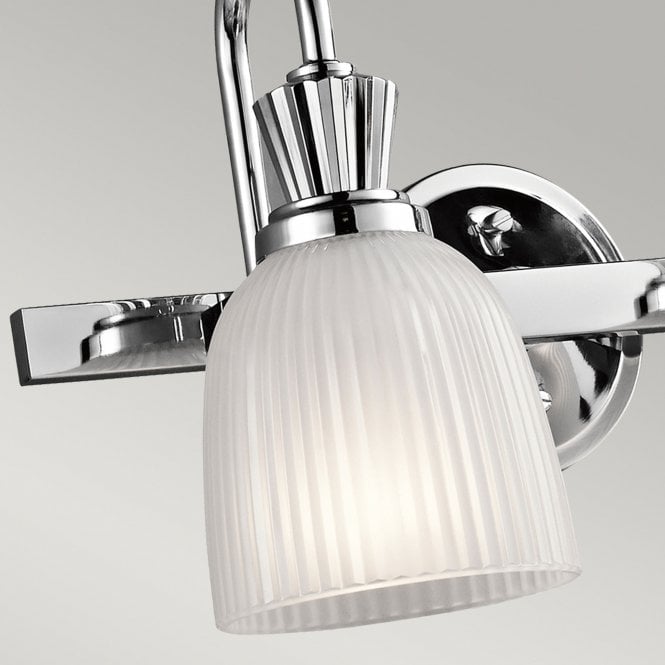 Cora 2 Light Bathroom Wall Light  In Polished Chrome Finish