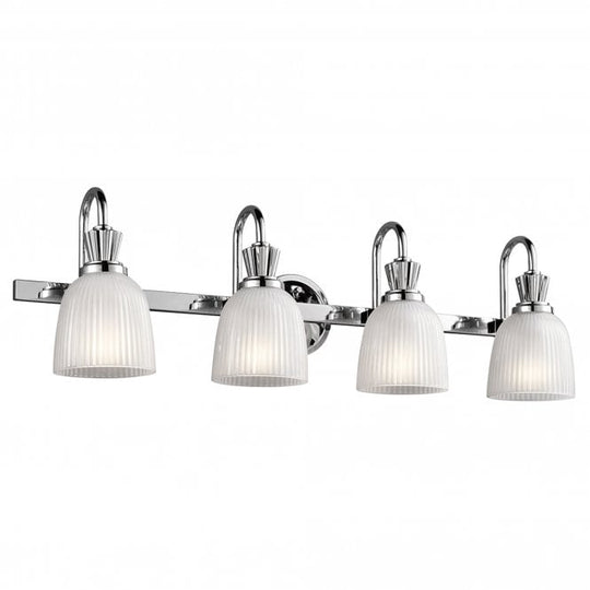 Cora 4 Light Bathroom Wall Light  In Polished Chrome Finish