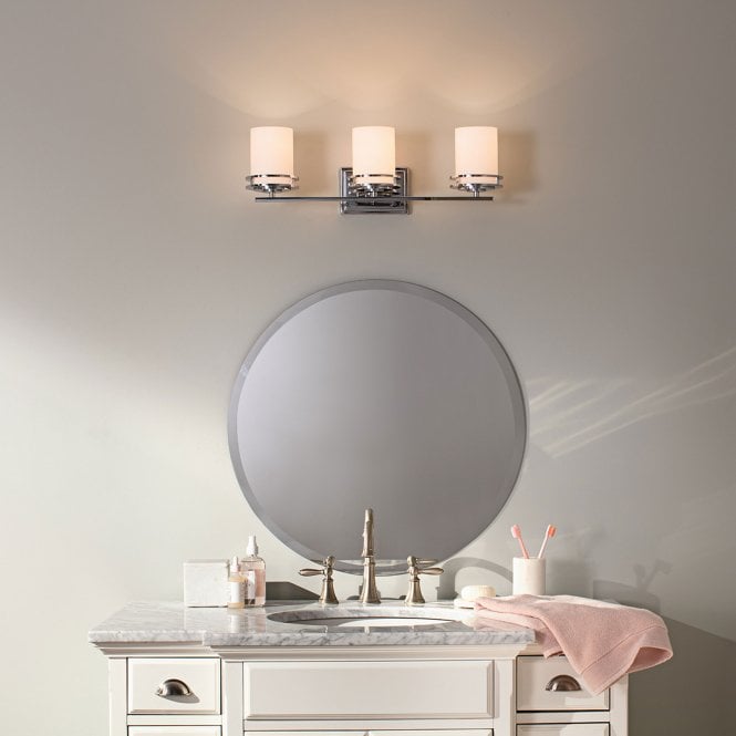 Hendrik 3 Light Bathroom Wall Light  In Polished Chrome Finish