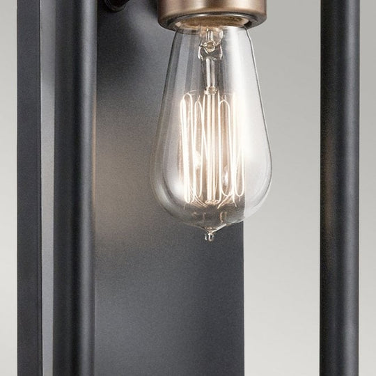 Imahn 1 Light Wall Light In Black And Natural Brass Finish