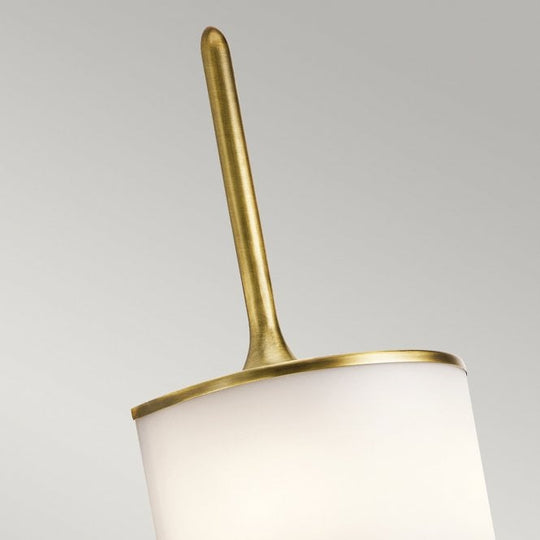 Mona Large 2 Light Wall Light In Natural Brass Finish
