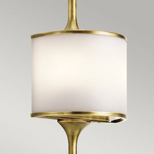 Mona Large 2 Light Wall Light In Natural Brass Finish