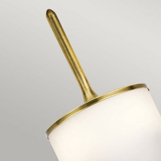 Mona Small 2 Light Wall Light In Natural Brass Finish