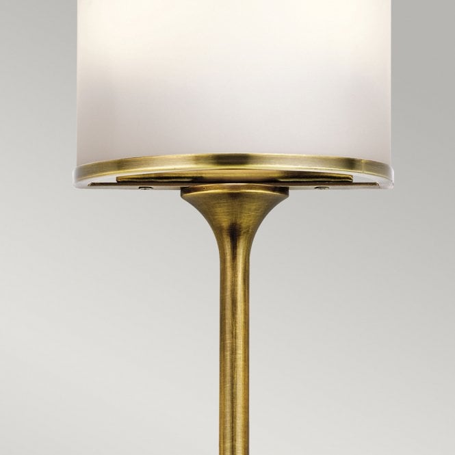 Mona Small 2 Light Wall Light In Natural Brass Finish
