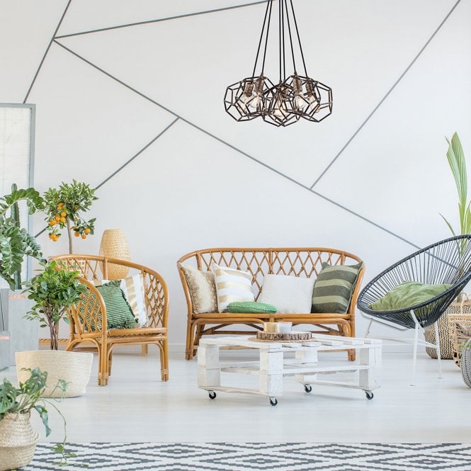 Rocklyn 6 Light Chandelier In Raw Steel Finish