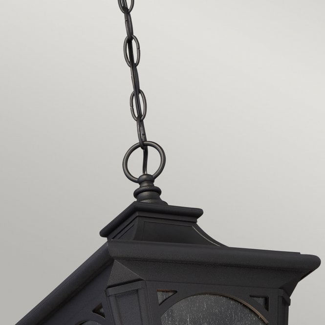 Bedford 1 Light Small Chain Lantern In Mystic Black Finish