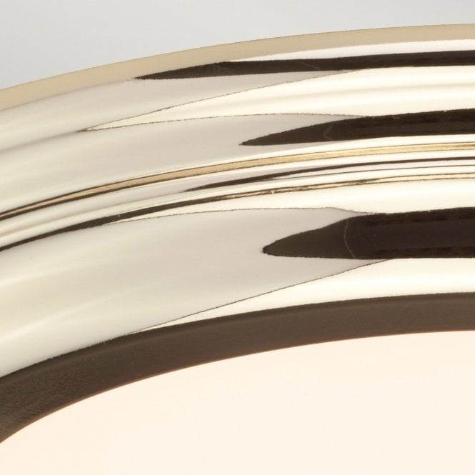 Welland 1 Light Medium Bathroom Flush In Polished Brass Finish