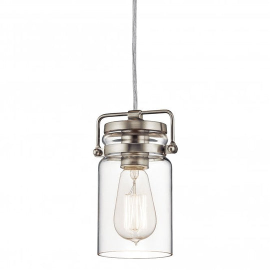 Brinley 1 Light Mini Pendant - Brushed Nickel