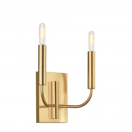 Brianna 2 Light Wall Light - Burnished Brass