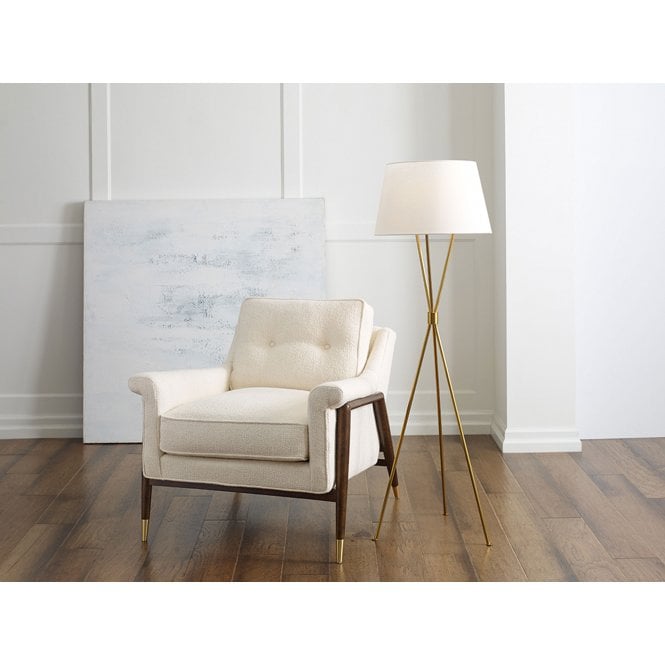 Penny 1 Light Floor Lamp - Burnished Brass