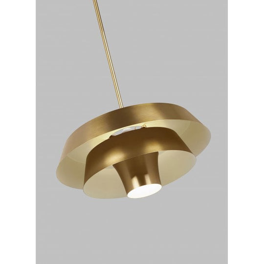 Brisbin 1 Light Pendant - Burnished Brass