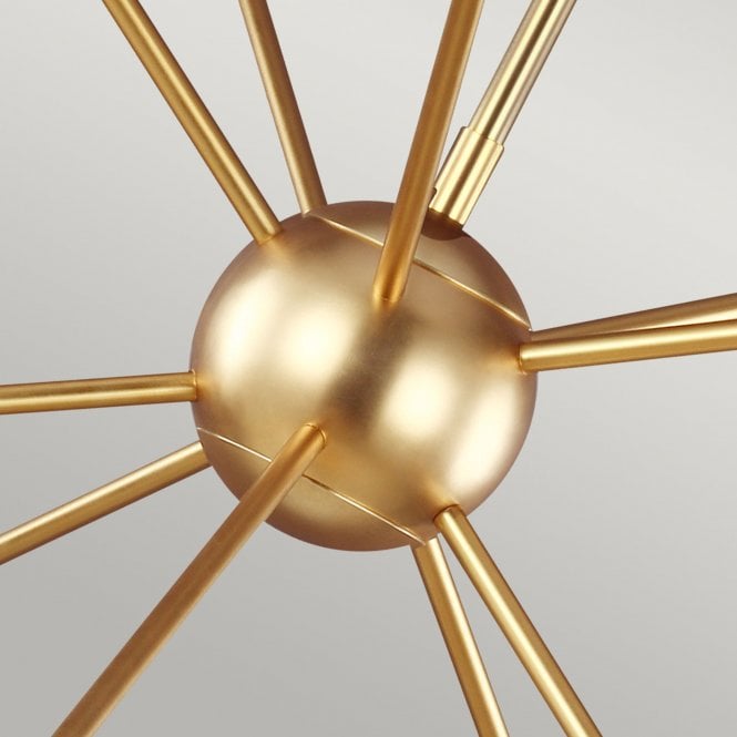 Jax 10 Light Chandelier - Burnished Brass