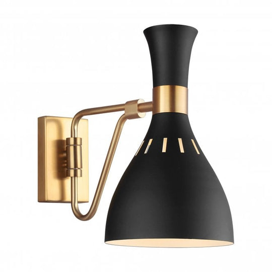 Joan 1 Light Wall Light - Midnight Black