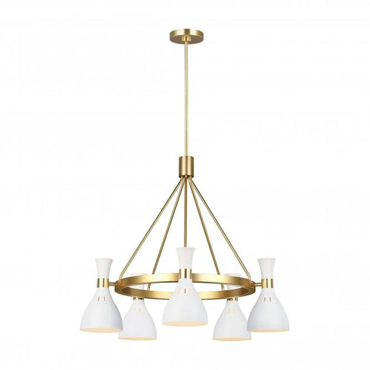 Joan 5 Light Chandelier - Matte White