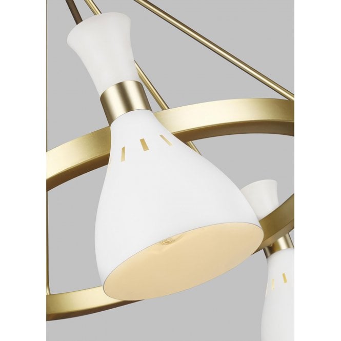 Joan 5 Light Chandelier - Matte White