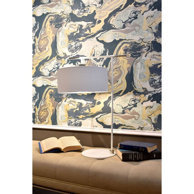 Balance 1 Light Table Lamp - White and Polished Nickel