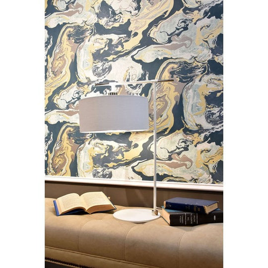 Balance 1 Light Table Lamp - White and Polished Nickel