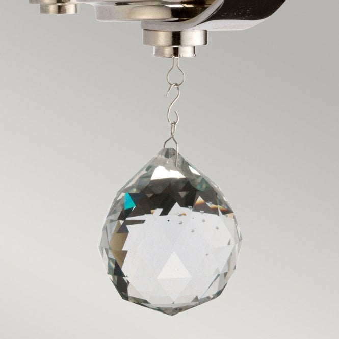 Cassie 1 Light Wall Light Polished Nickel Plated