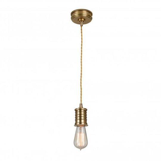 Douille 1 Light Pendant - Aged Brass