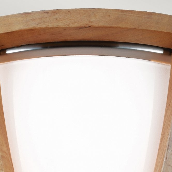 Allier Flush Mount Light Wood/Brushed Steel