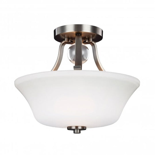Evington 2 Light Semi-Flush - Satin Nickel